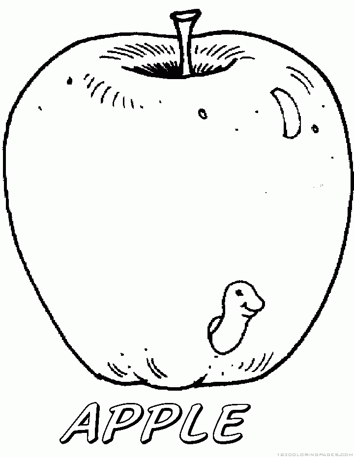 Apple Fruit 50 Cool Coloring Page