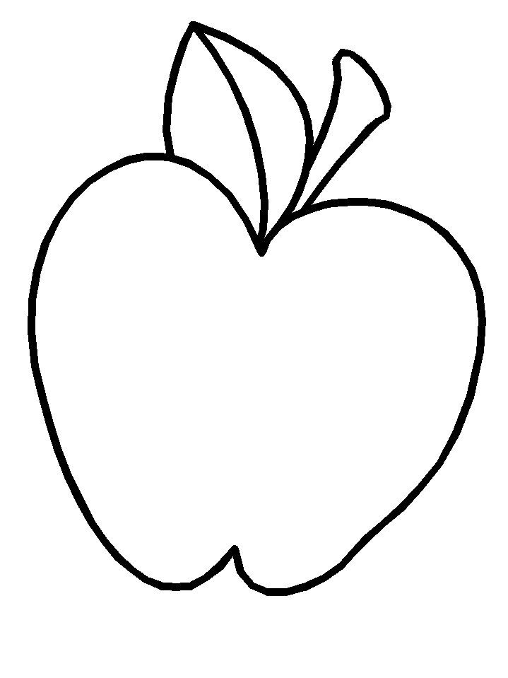 Cool Apple Fruit 6 Coloring Page