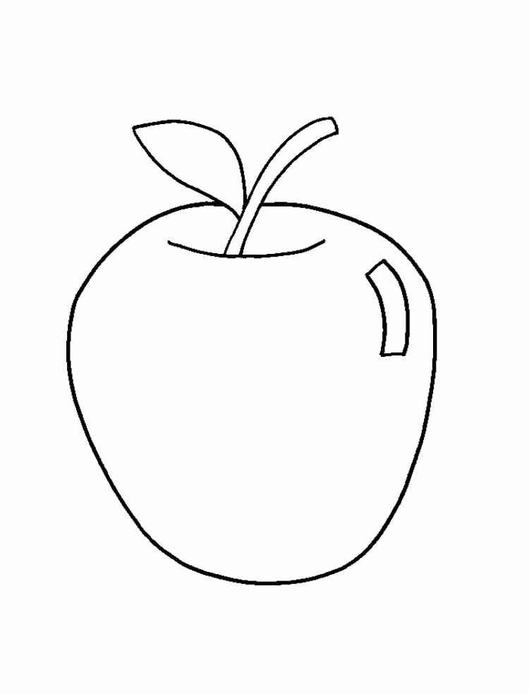 Apple Fruit 8 For Kids Coloring Page