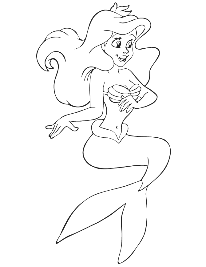 Ariel The Mermaid 17 For Kids Coloring Page