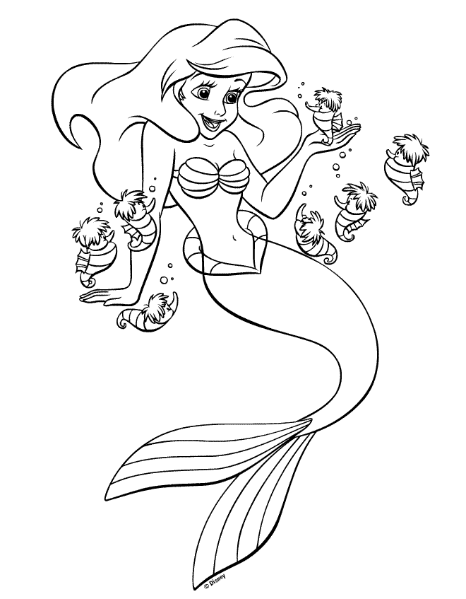 Cool Ariel The Mermaid 19 Coloring Page