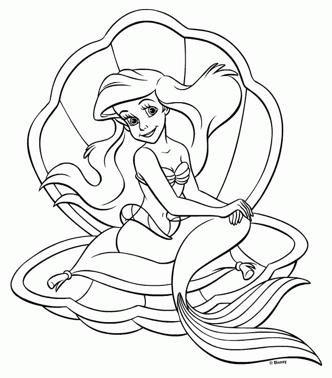 Ariel The Mermaid 2 Cool Coloring Page