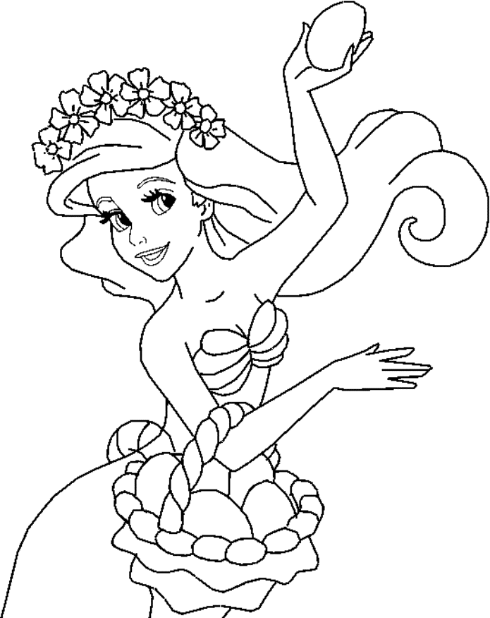 Ariel The Mermaid 20 Cool Coloring Page