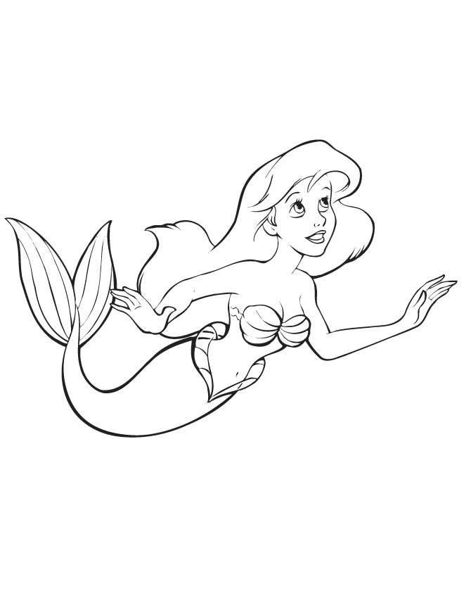 Ariel The Mermaid 24 For Kids Coloring Page