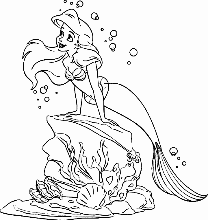 Cool Ariel The Mermaid 30 Coloring Page