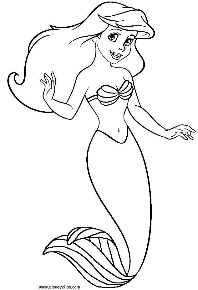 Ariel The Mermaid 4 Cool Coloring Page
