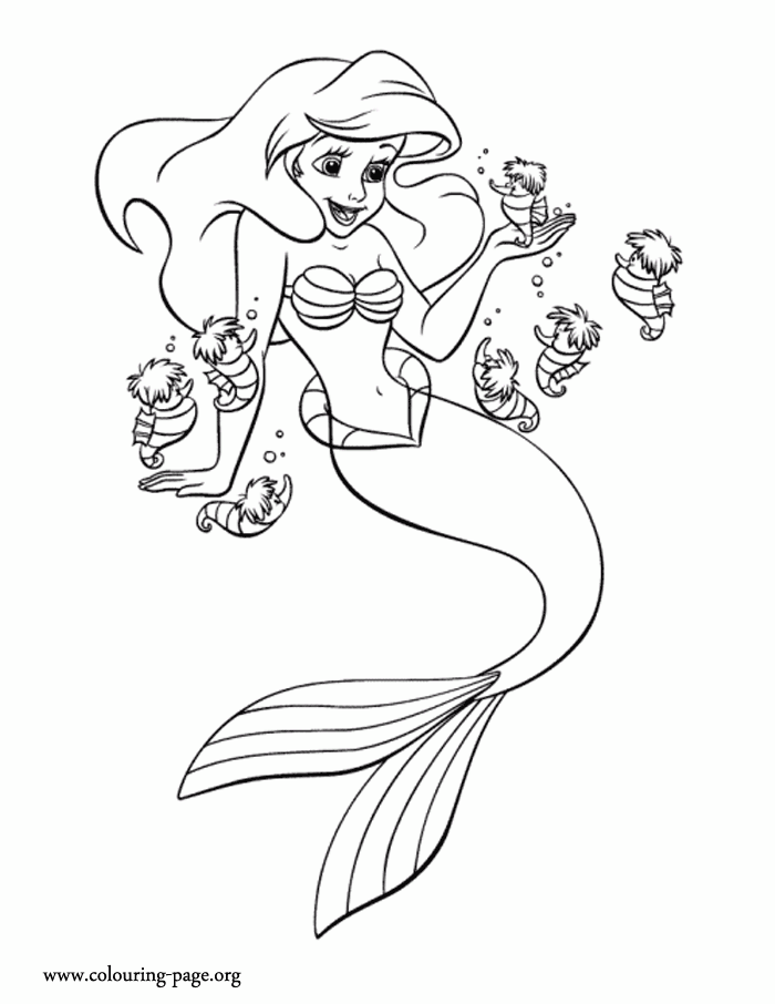 Ariel The Mermaid 40 For Kids Coloring Page
