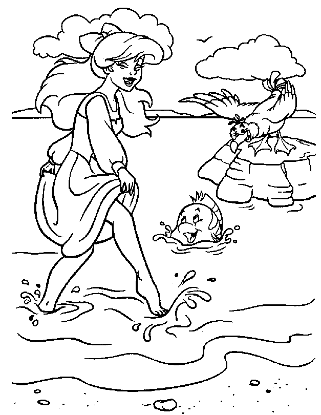 Ariel The Mermaid 44 For Kids Coloring Page