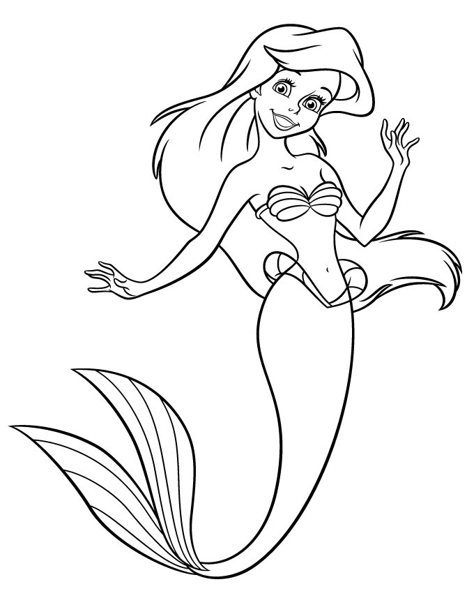 Ariel The Mermaid 6 Cool Coloring Page