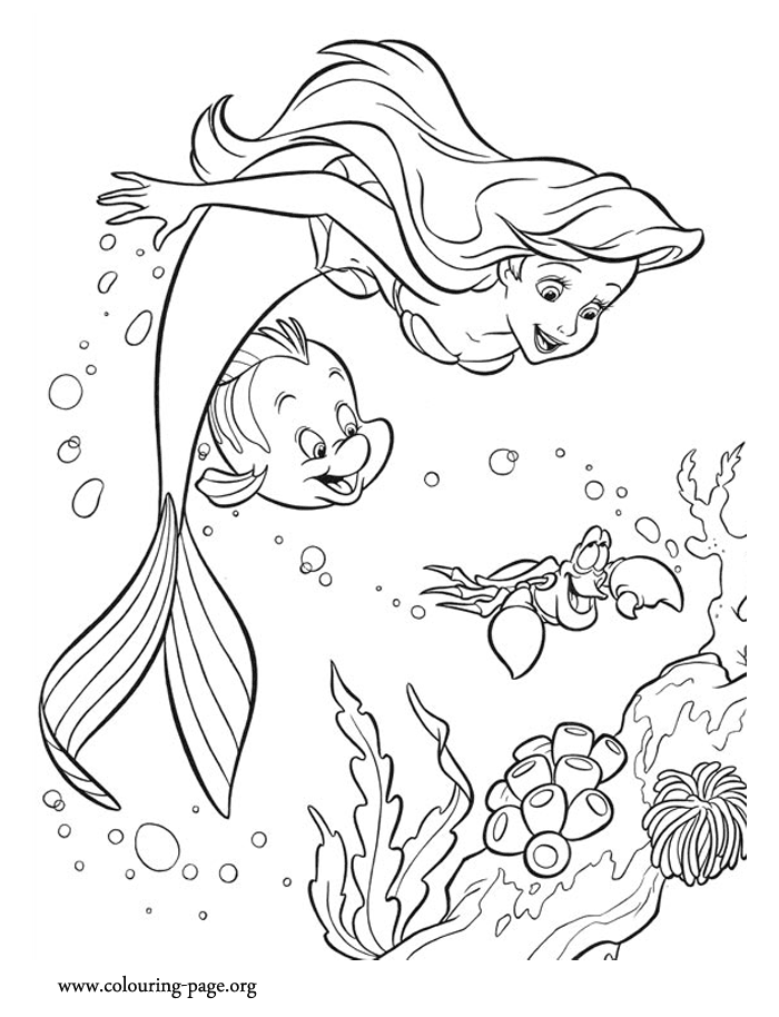 Ariel The Mermaid 9 For Kids Coloring Page