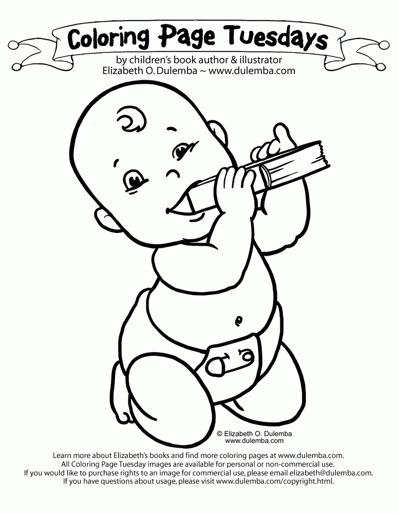 Baby Boy 5 Cool Coloring Page