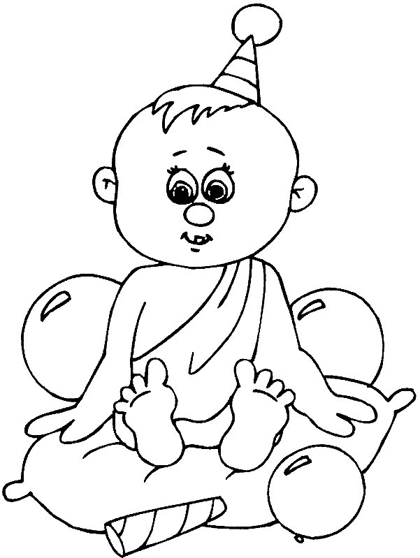 Cool Baby Boy 6 Coloring Page