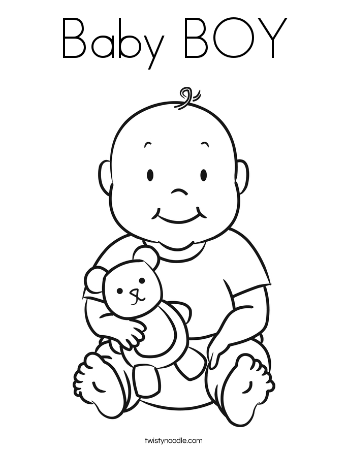 Baby Boy 9 Cool Coloring Page