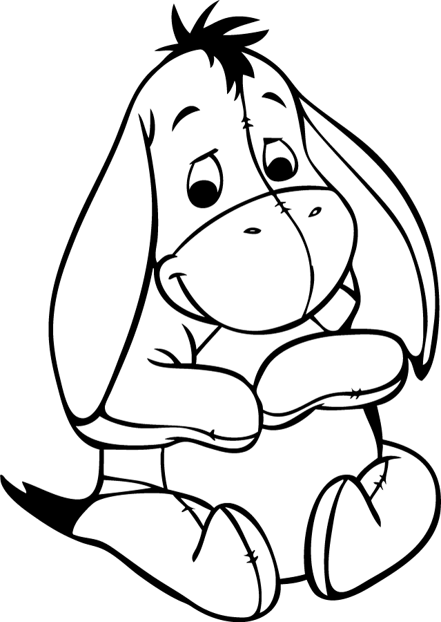 Bad Baby Winnie The Pooh Playing For Kids Coloring Page