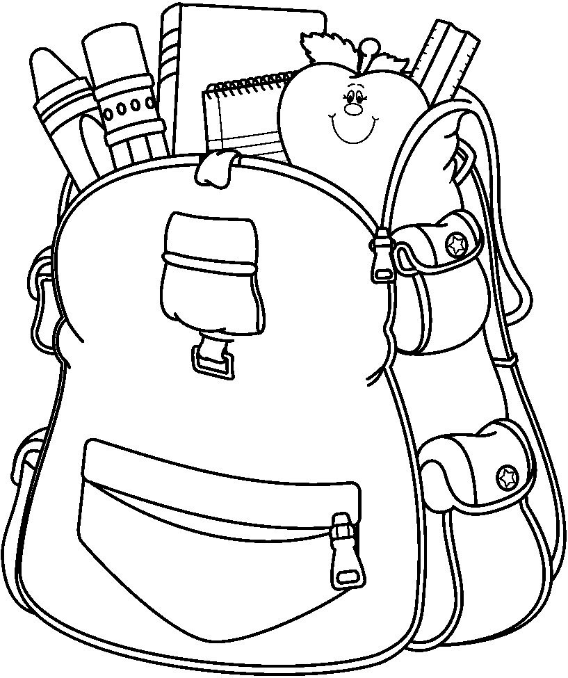 Cool Student Bag Coloring Page