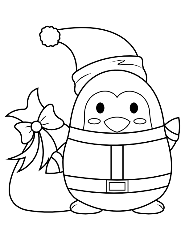 Cool Santa Claus Bag Coloring Page