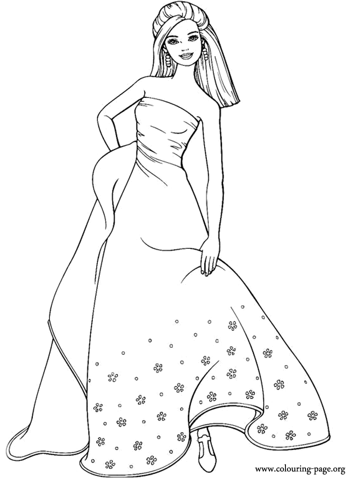 Barbie 21 Cool Coloring Page