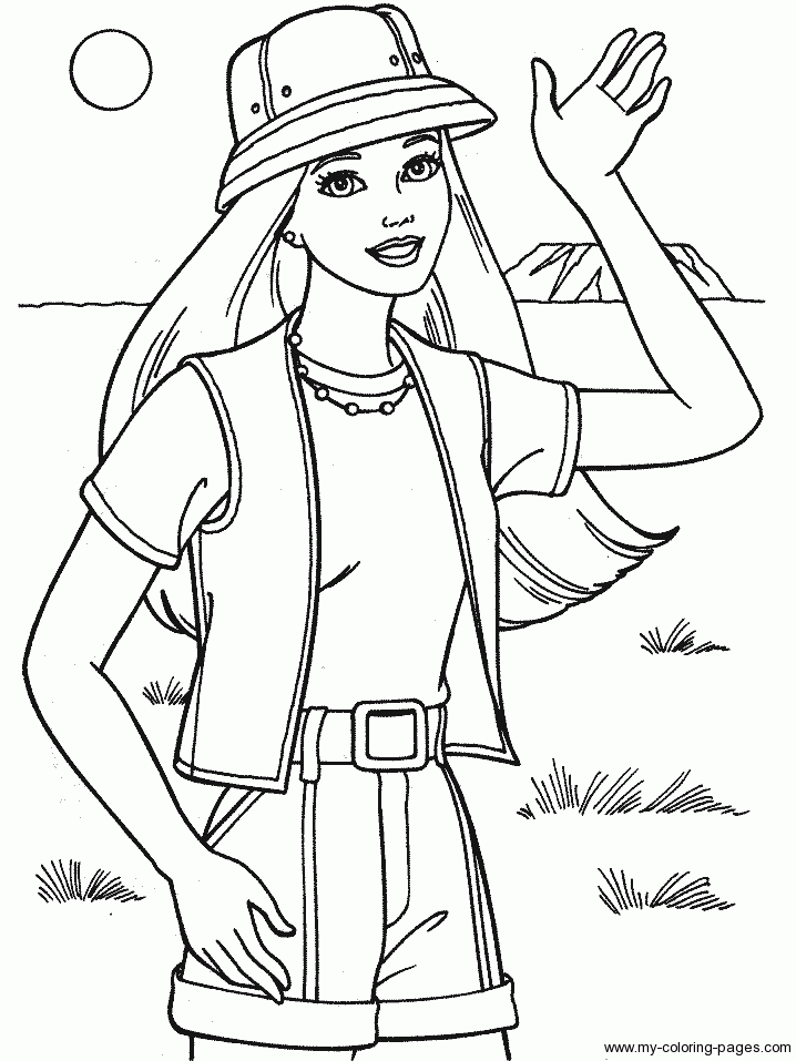 Cool Barbie 24 Coloring Page