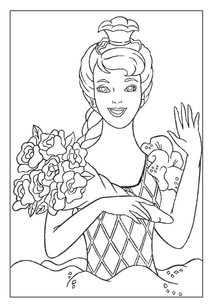 Barbie 25 Cool Coloring Page