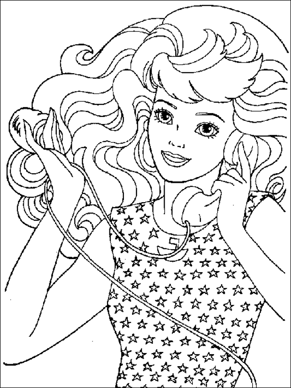 Cool Barbie 36 Coloring Page