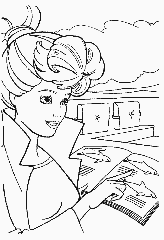 Barbie 37 Cool Coloring Page