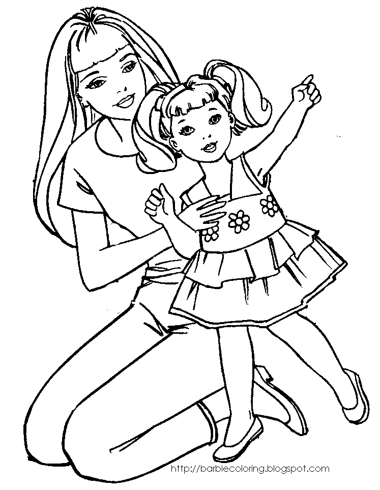 Cool Barbie 4 Coloring Page