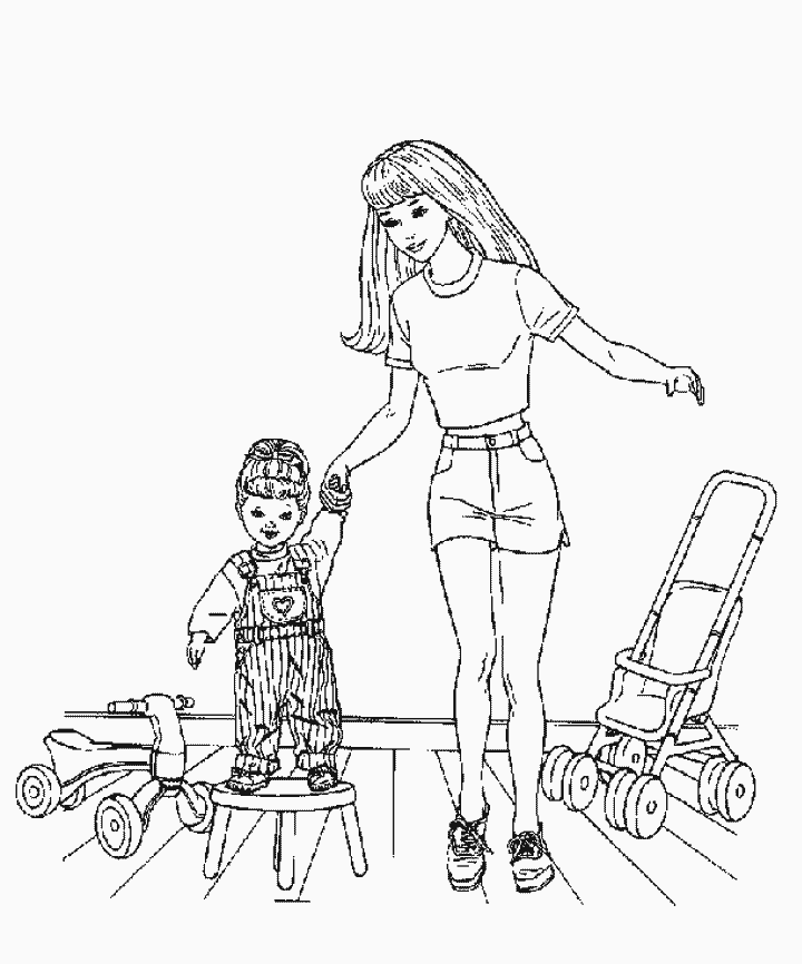 Barbie 42 Cool Coloring Page