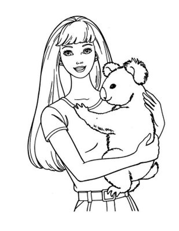 Barbie 45 For Kids Coloring Page