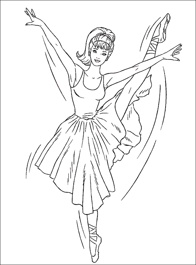 Cool Barbie 47 Coloring Page
