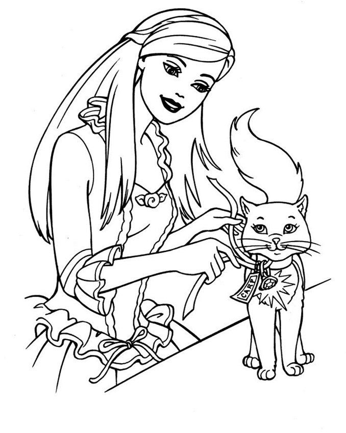 Barbie 7 Cool Coloring Page