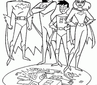 Four Batman Beyond Coloring Cool