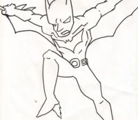 Batman Beyond Alone Coloring For Kids