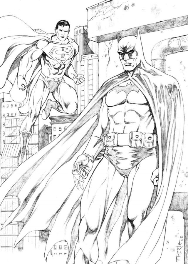 Two Batman Beyond Coloring For Kids Coloring Page