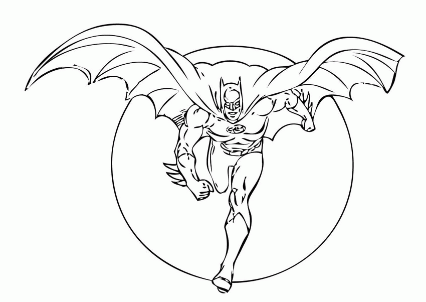 Batman Beyond With Wings For Kids Coloring Page