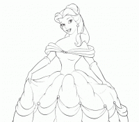 Nice Belle Princess To Color For Kids