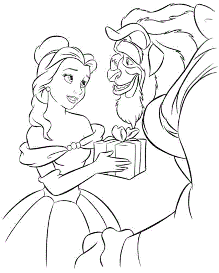 Belle Princess And Fairy Cool Coloring Page