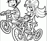 Happy Couple Ride Bicycle For Kids