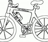 Riding Nice Bike Coloring Page For Everyone For Kids