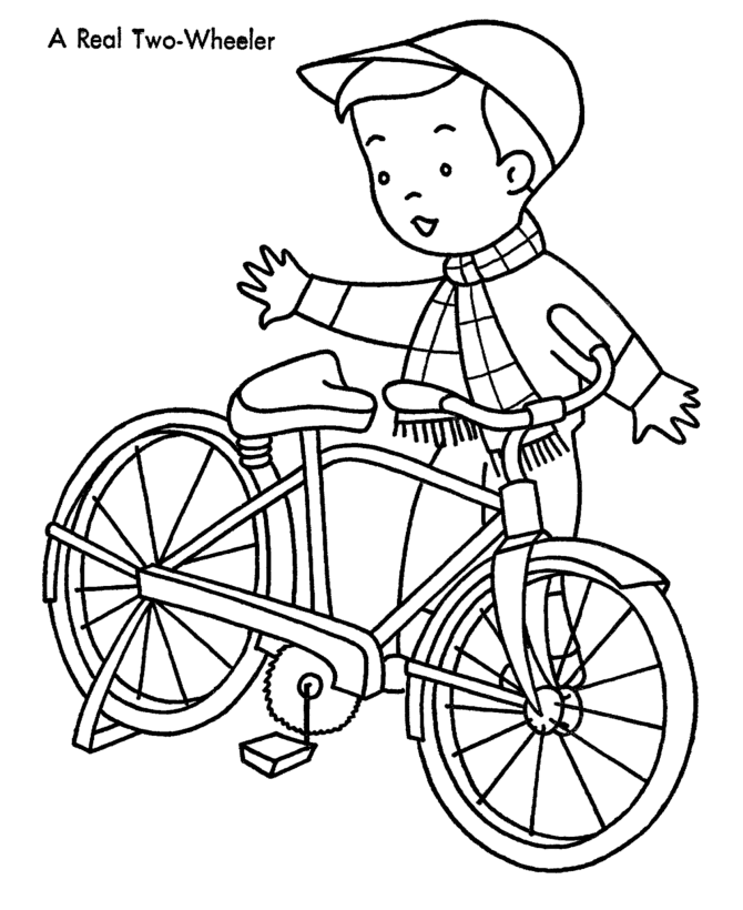 Bicycle To Ride Cool Coloring Page