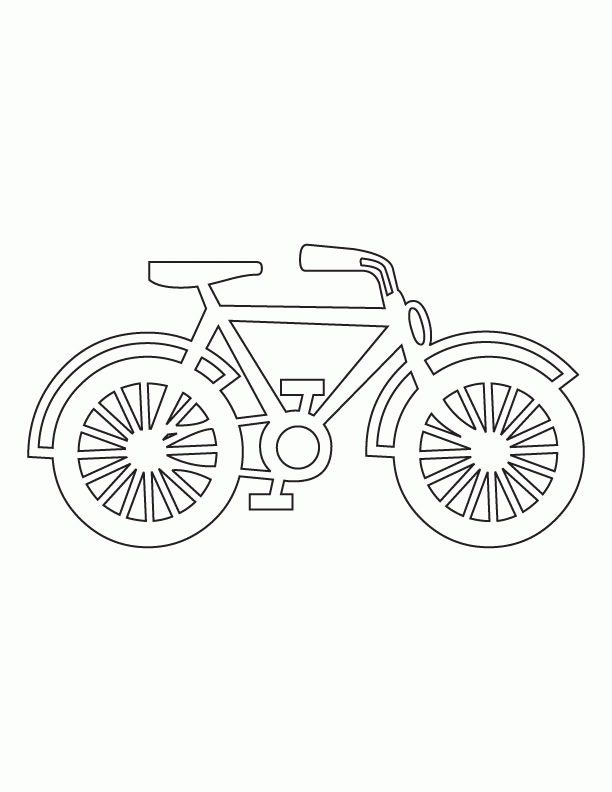 Cool New Bicycle  Coloring For Free To Print Coloring Page