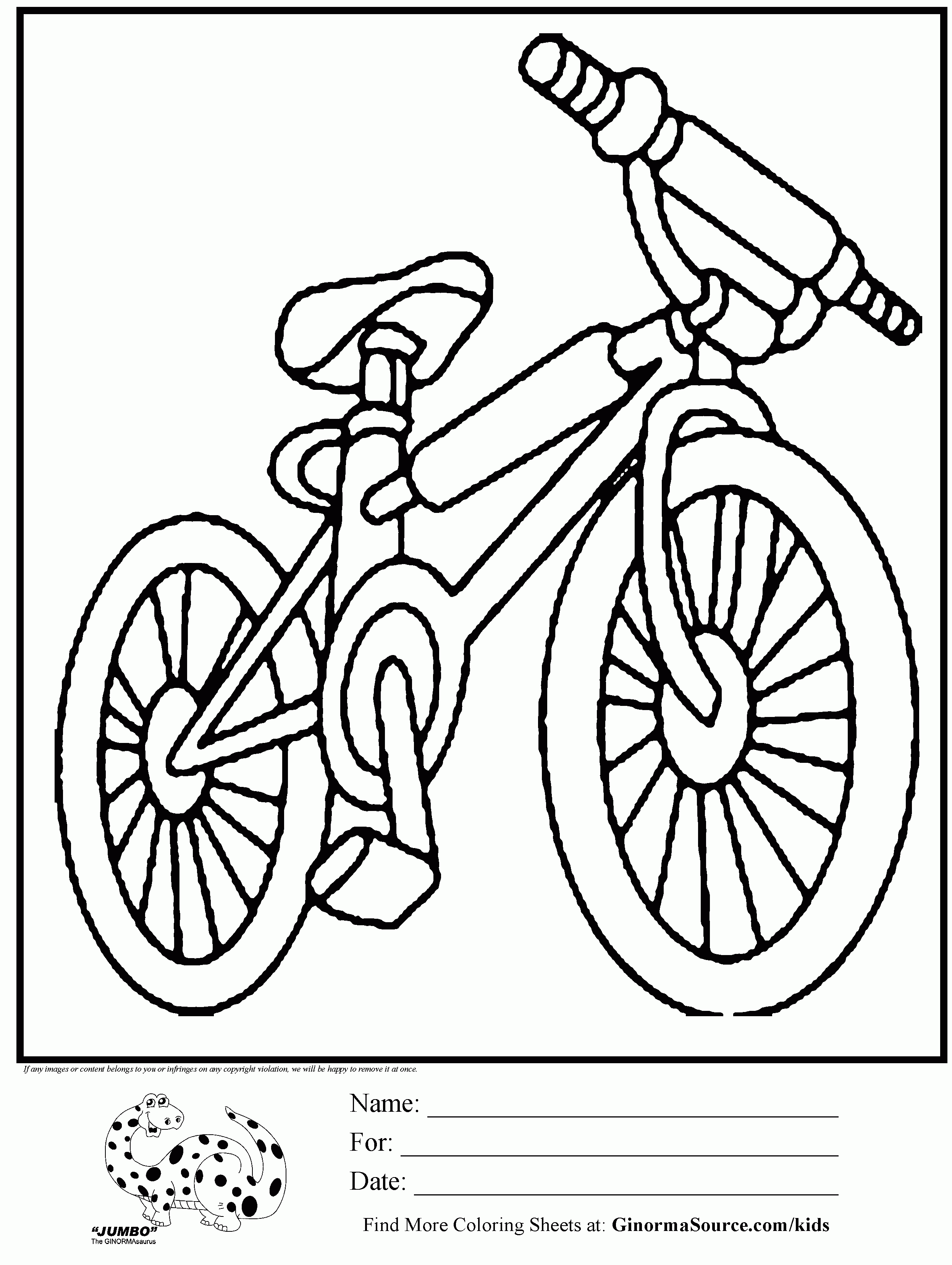 New Ride Bicycle Coloring Page Cool Coloring Page
