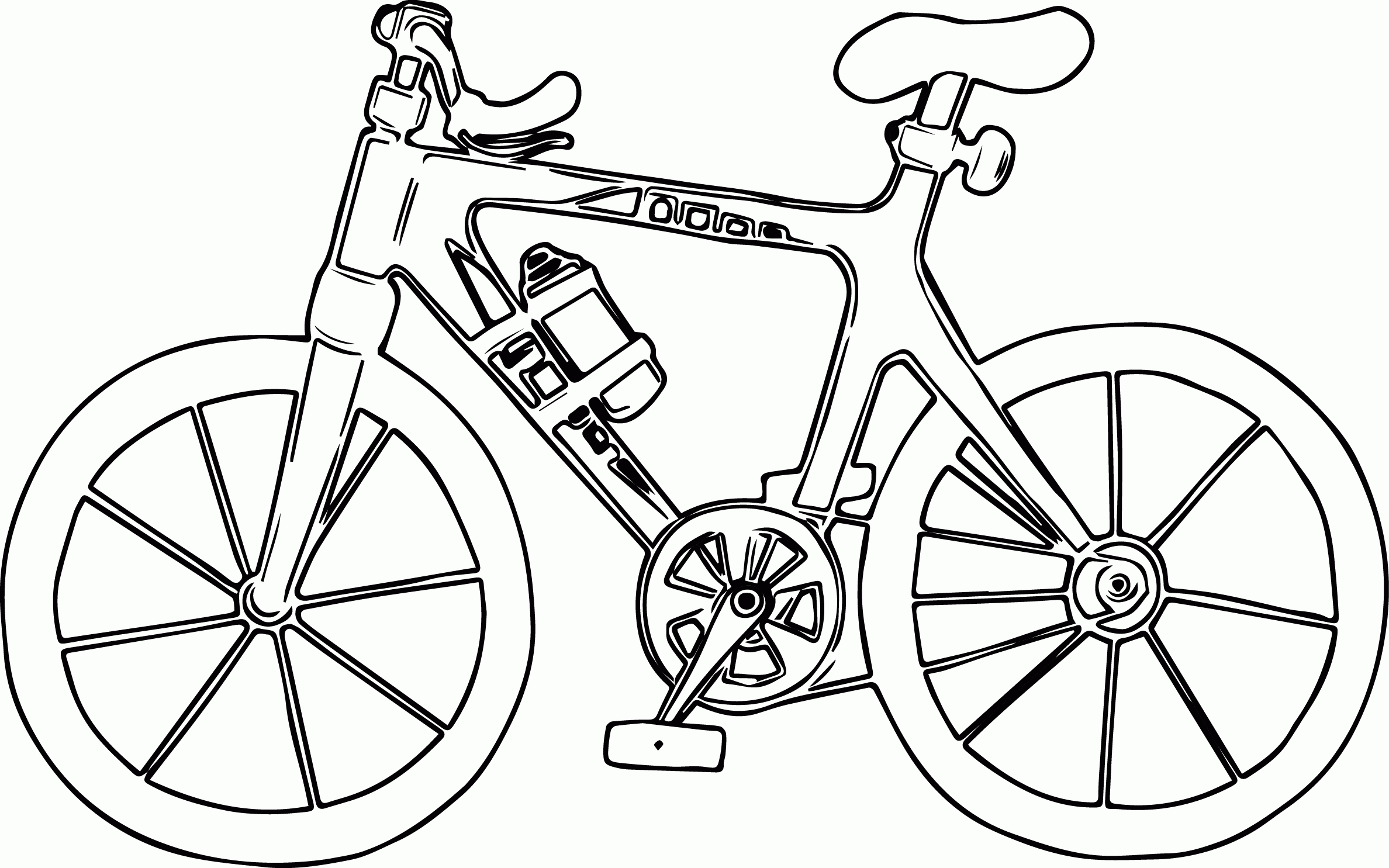 Riding Nice Bike Coloring Page For Everyone For Kids Coloring Page
