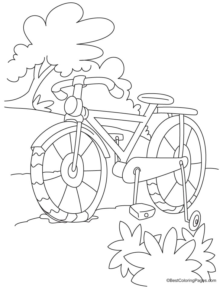 Free Printable Bicycle Cool Coloring Page