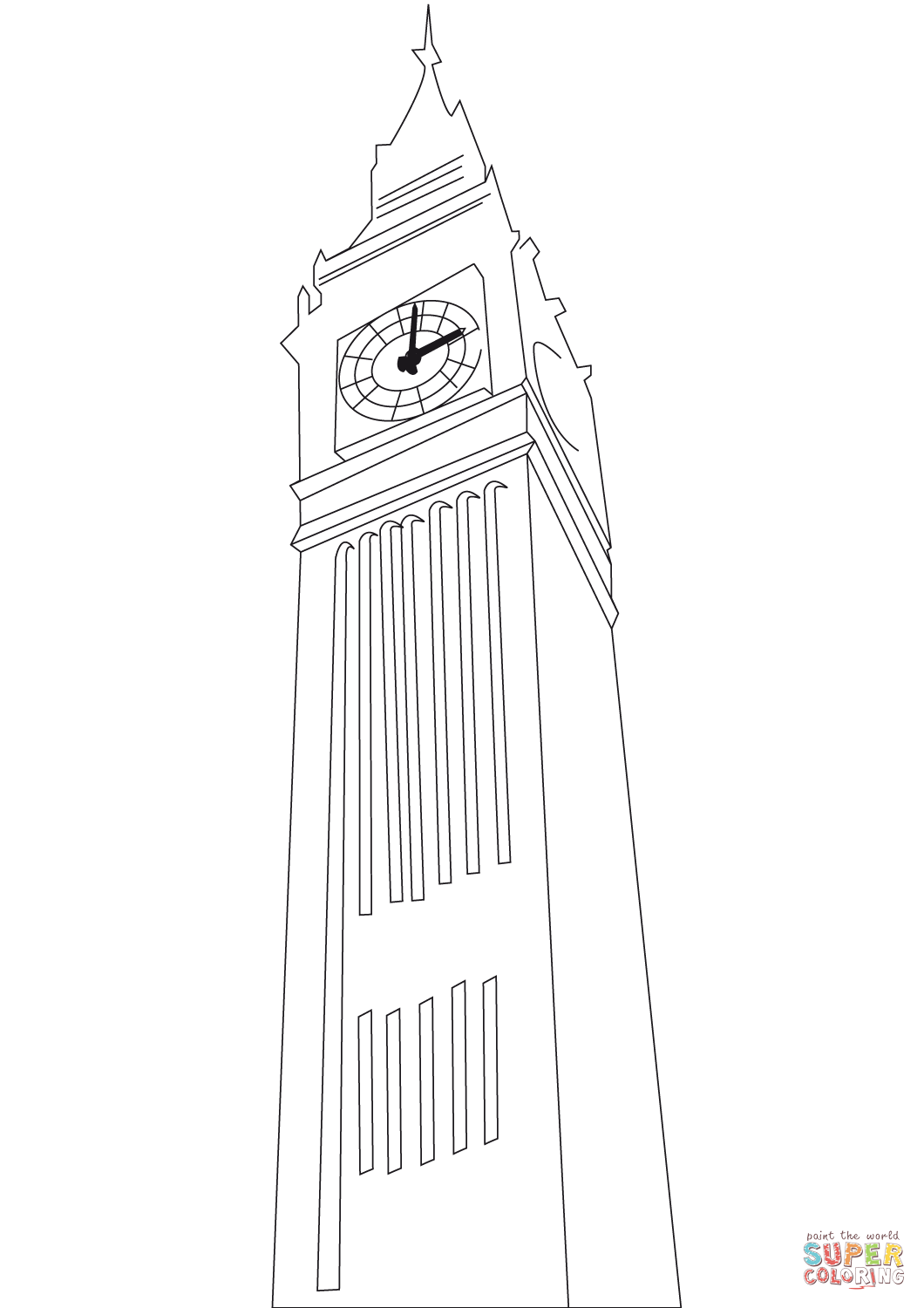 Big Ben 3 For Kids Coloring Page