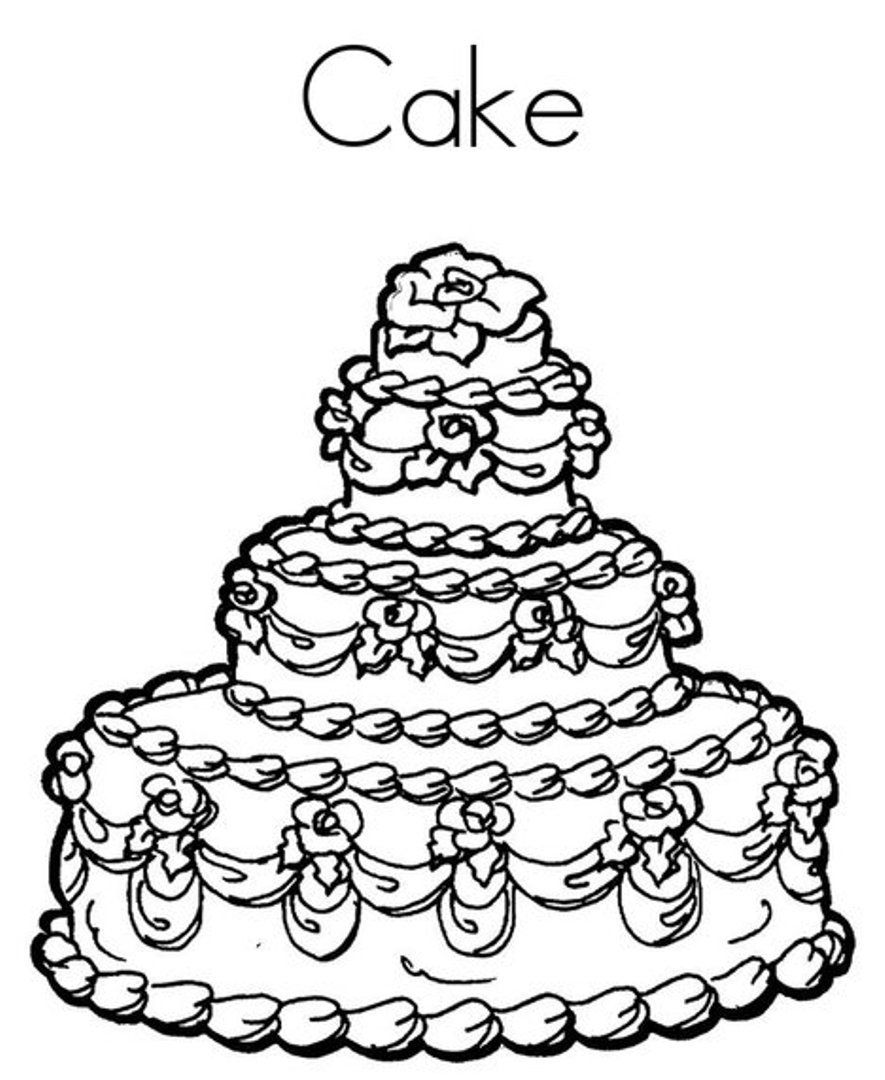 Birthday Cake Only Cool Coloring Page