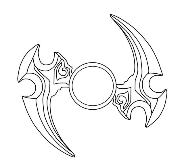 Cool Print Blade Coloring Page