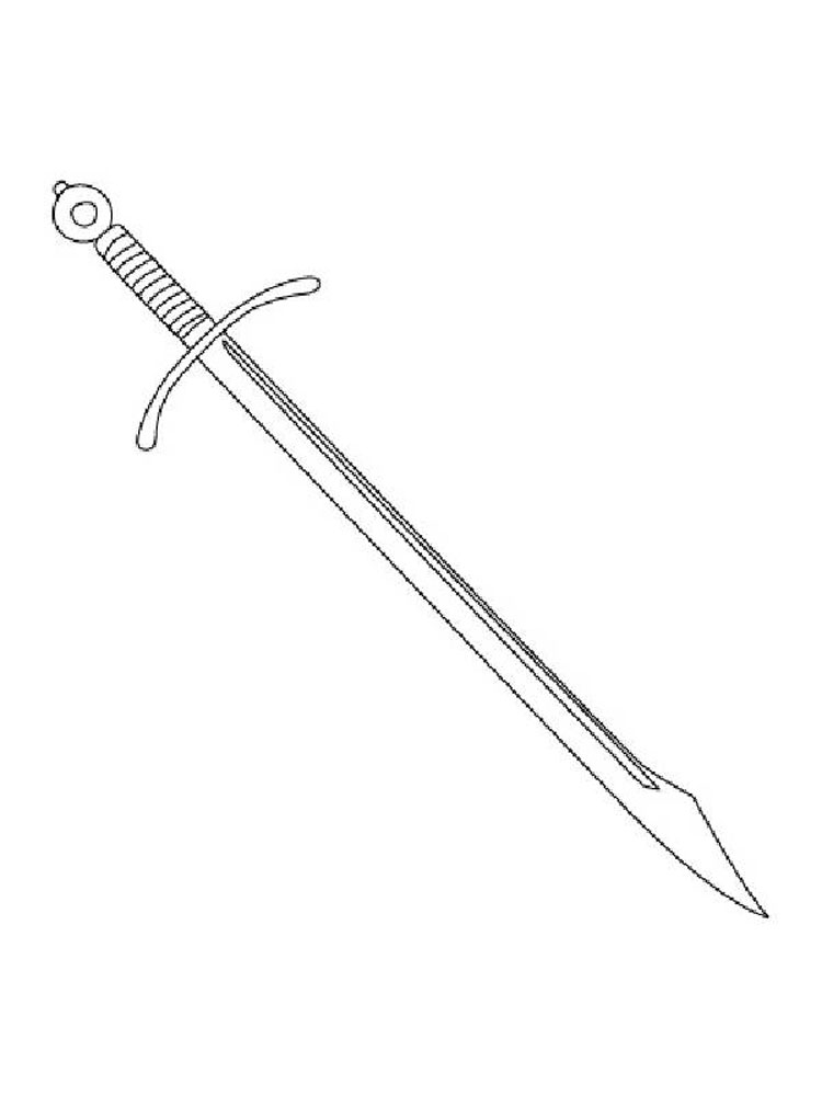 Sword Blade Cool Coloring Page
