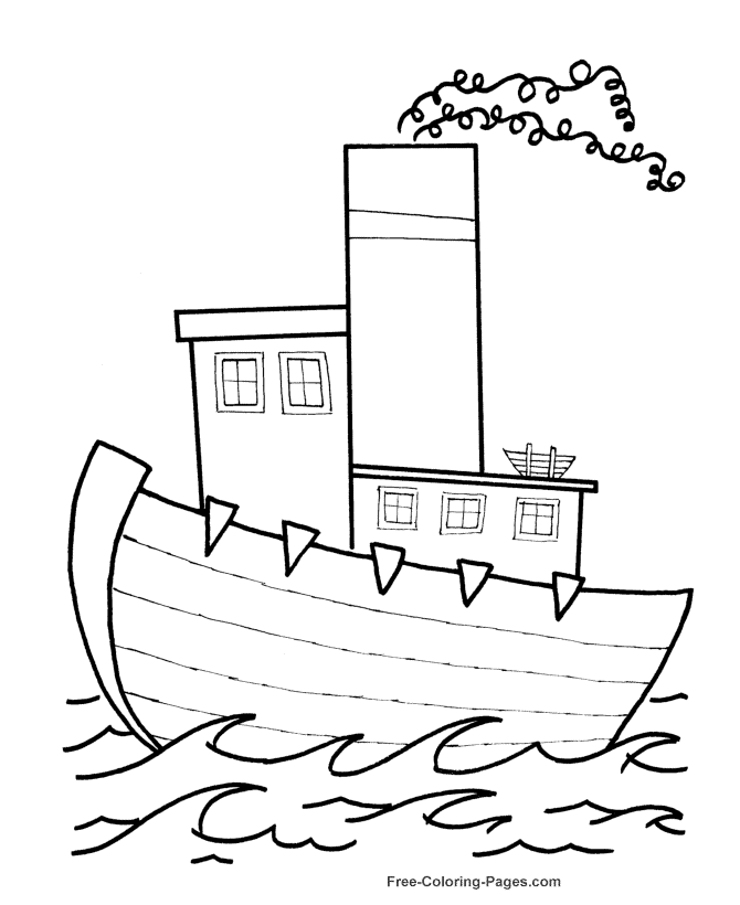 Cool Boat 11 Coloring Page