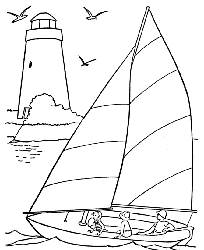 Boat 16 Cool Coloring Page