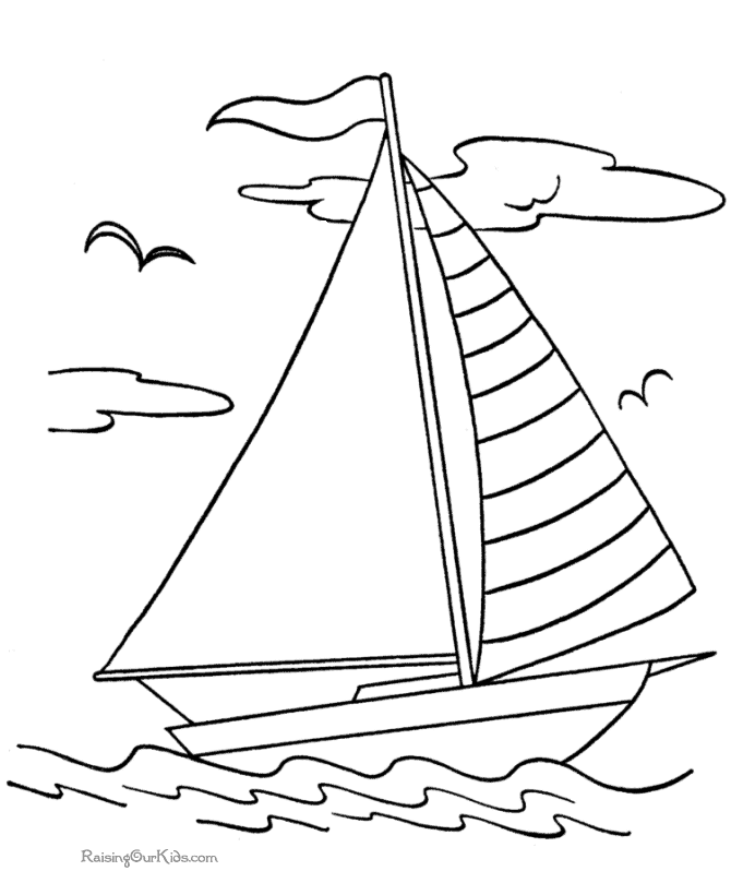 Boat 2 Cool Coloring Page